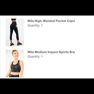 Women’s Fabletics high waist leggings and sports bra